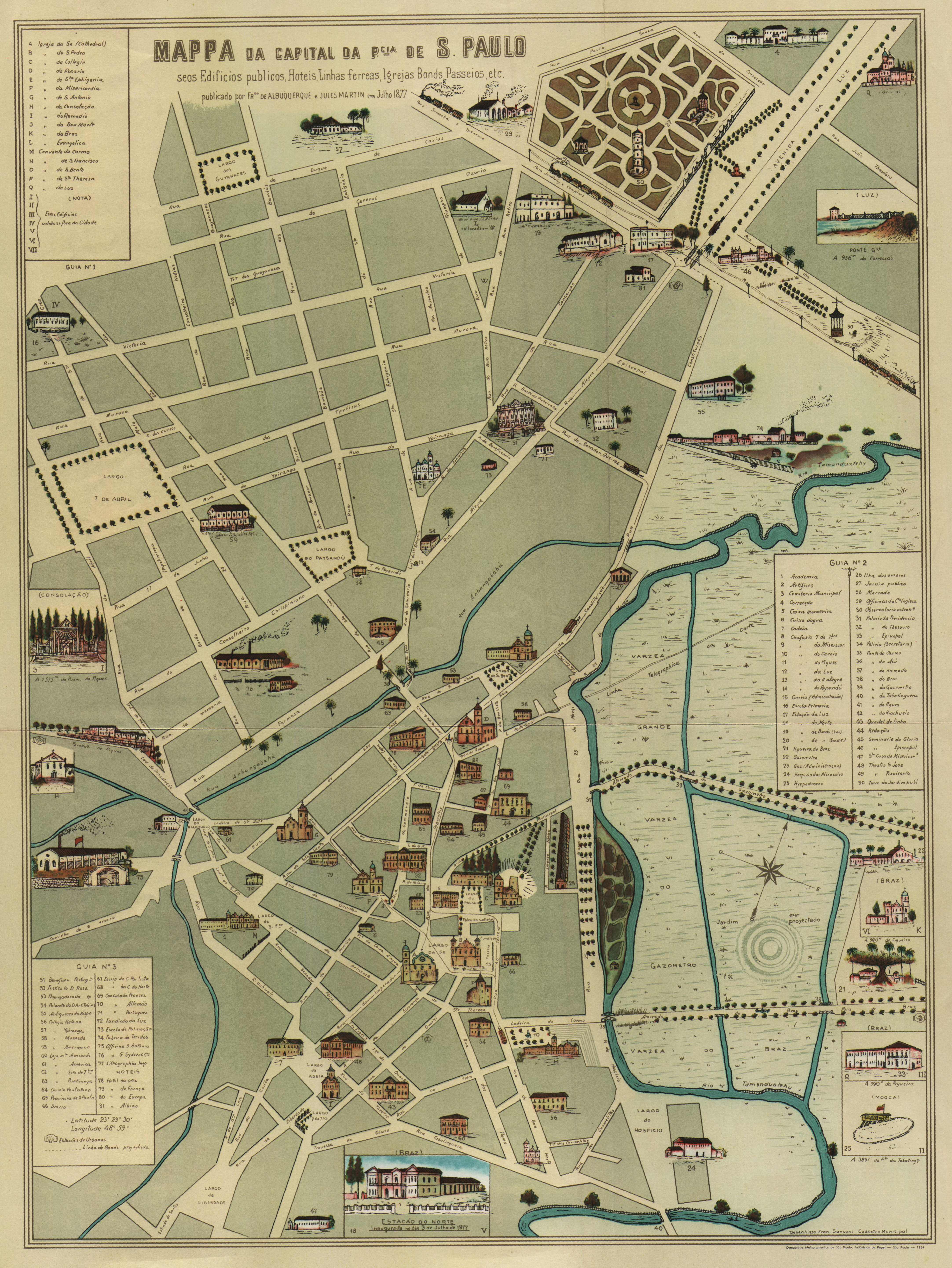 Mappa da Capital da Província de S. Paulo